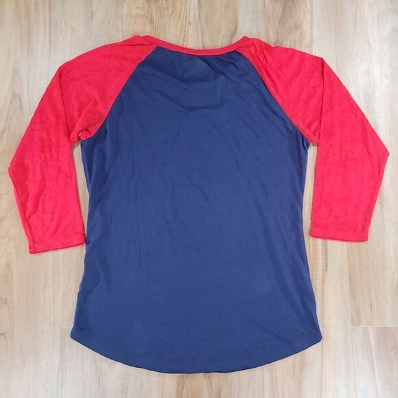 🔹️Touch Blue & Red Burnout St Louis Cardinals Baseball Top Large - Picture 2 of 11